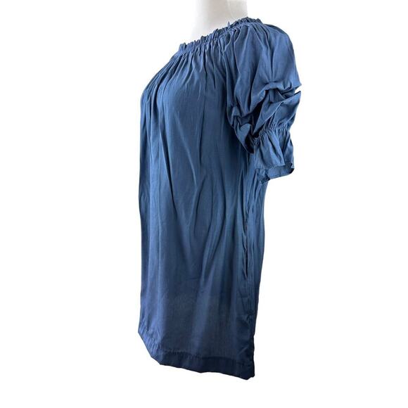Mersea Tulum Ruffle Sleeve Dress Navy Blue Women's Size Small Mer Sea - Picture 6 of 11